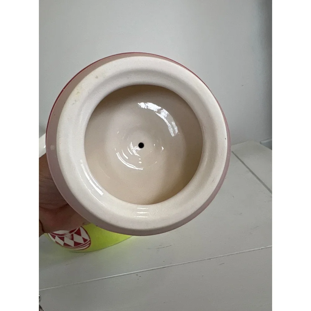 Vintage Claire Ware Christmas Santa Claus Ceramic Cookie Jar Lidded Canister